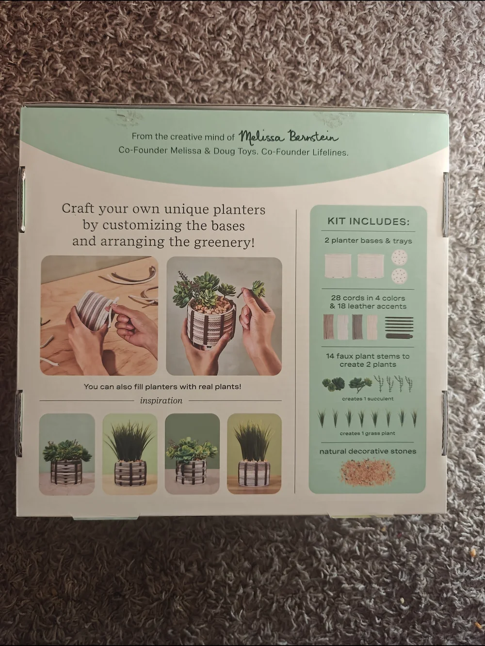 Lifelines Adult Melissa & Doug Cord-Wrapped Planters Kit - Cream & Brown